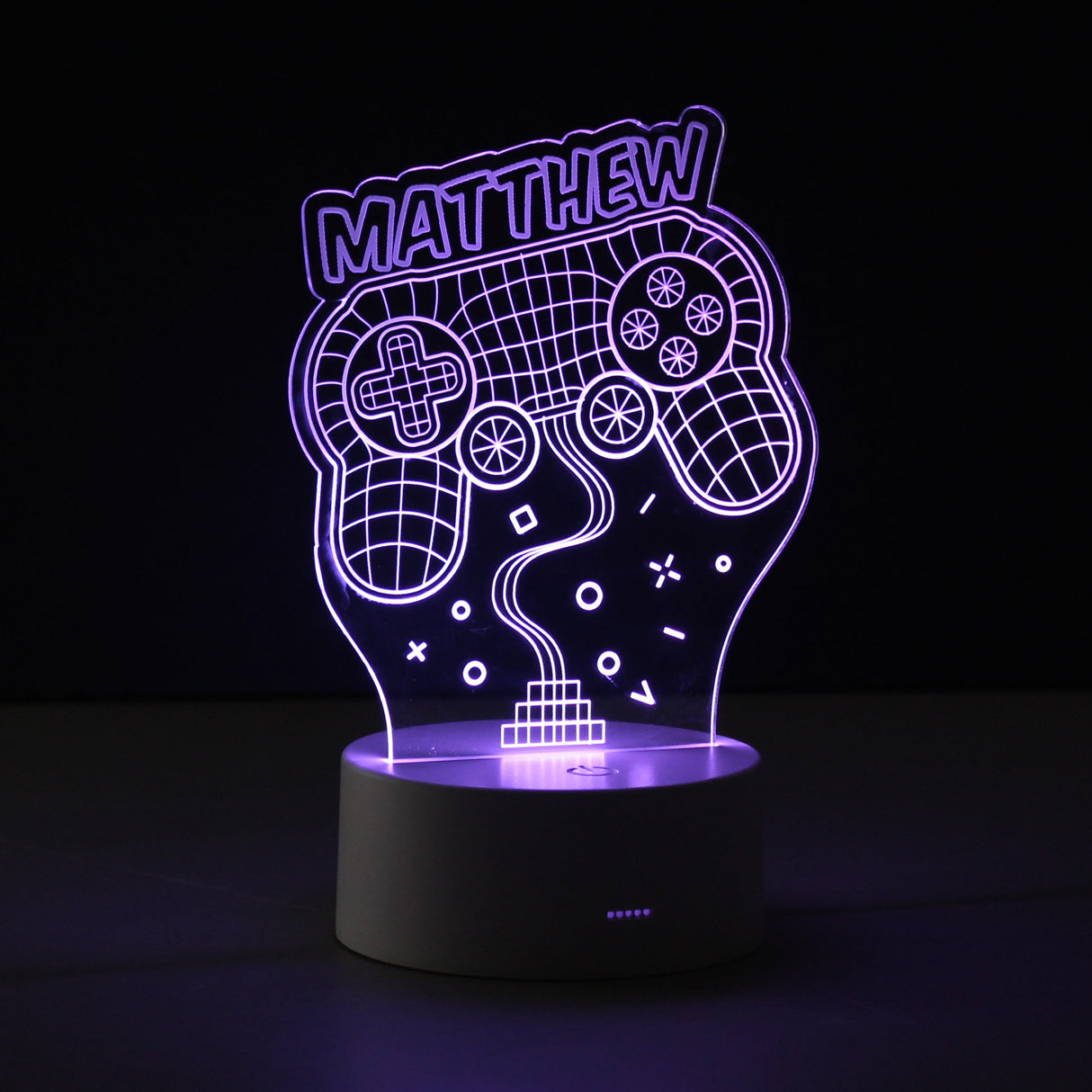 Personalised Name Gaming LED Colour Changing Night Light: 6 - LED Lighting By Gift Moments