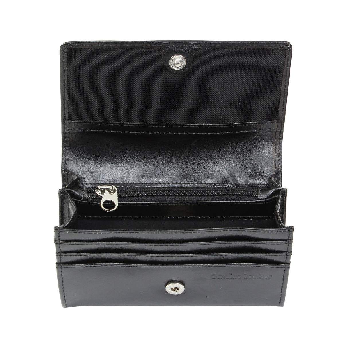 Personalised Name & Hearts Black Leather Purse: 3 - Bags & Purses By Gift Moments