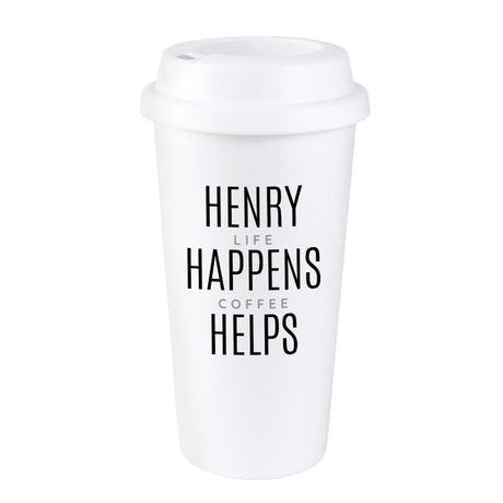 Personalised Name Insulated Reusable Eco Travel Cup: 6 - Travel Mugs By Gift Moments