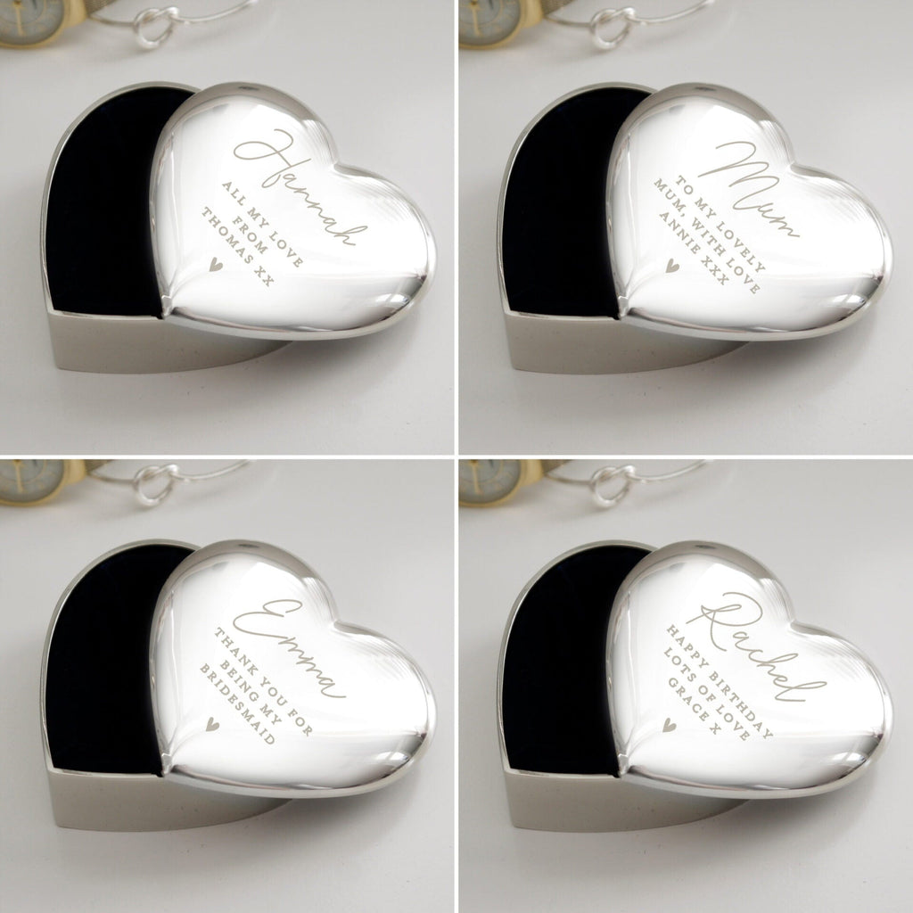 Personalised Name and Message Heart Trinket Box - Shop Trinket Boxes At Gift Moments - 3