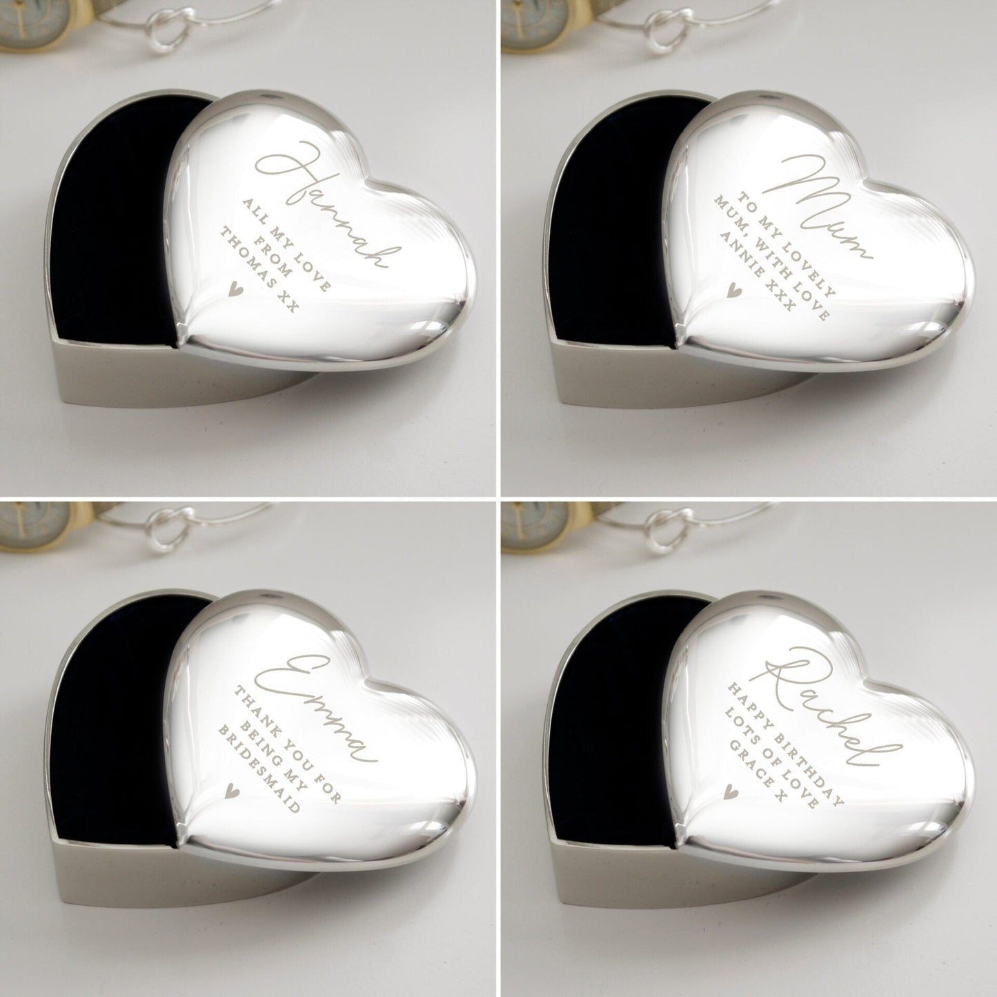 Personalised Name and Message Heart Trinket Box: 3 - Trinket Boxes By Gift Moments