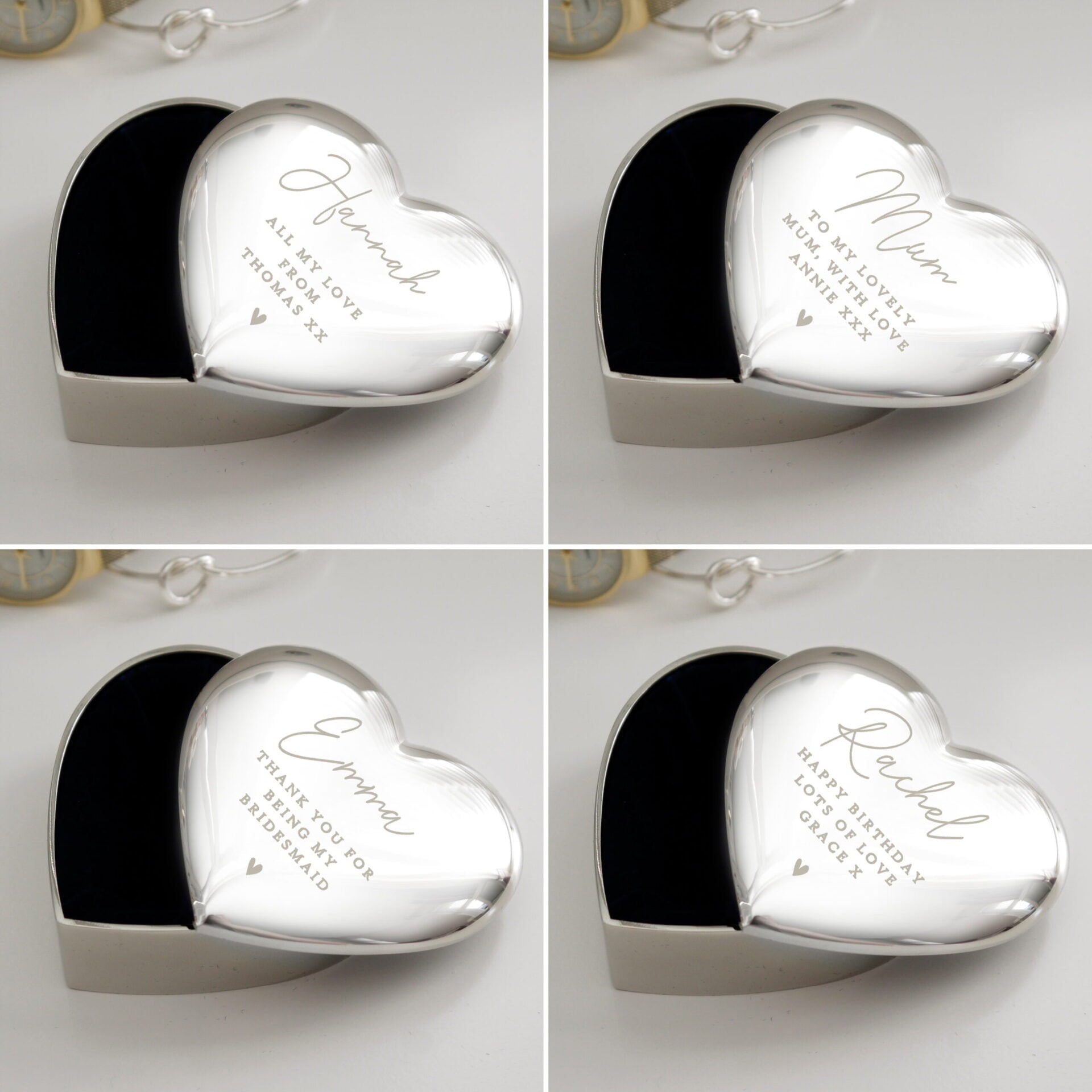 Personalised Name and Message Heart Trinket Box: 3 - Trinket Boxes By Gift Moments