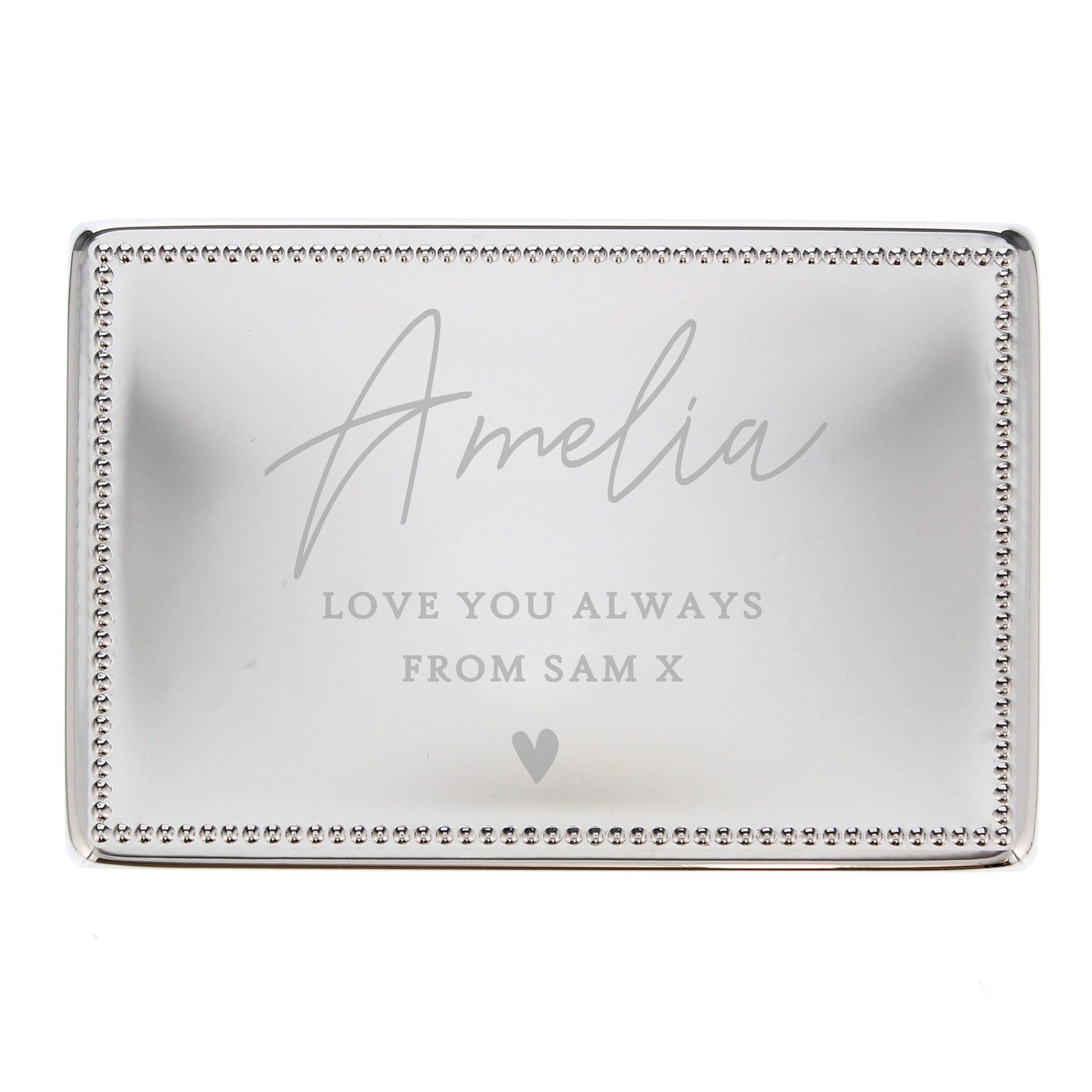 Personalised Name and Message Rectangular Jewellery Box: 5 - Jewellery Boxes By Gift Moments
