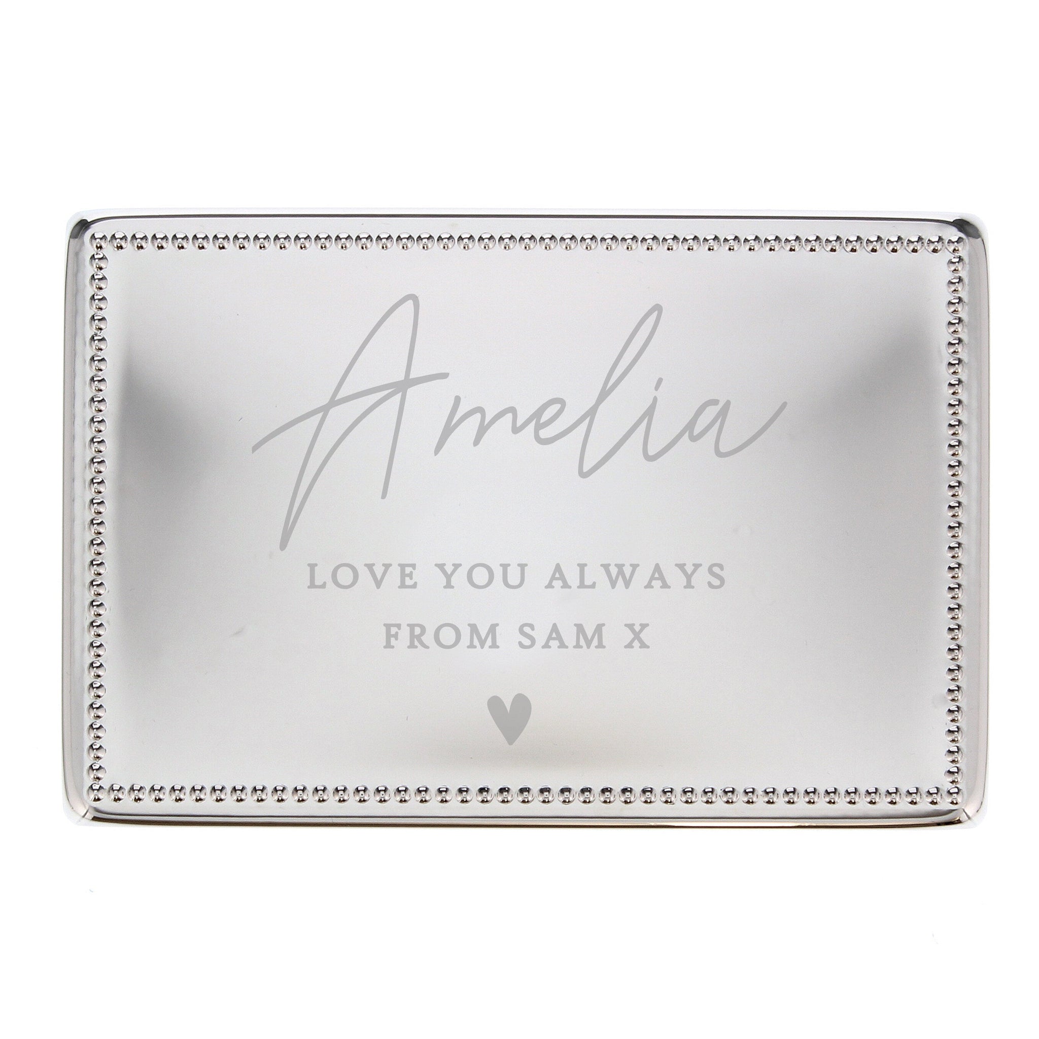 Personalised Name and Message Rectangular Jewellery Box: 5 - Jewellery Boxes By Gift Moments