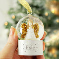 Personalised Name Only Angel Glitter Snow Globe Tree Decoration - Shop Snow Globes At Gift Moments - 1