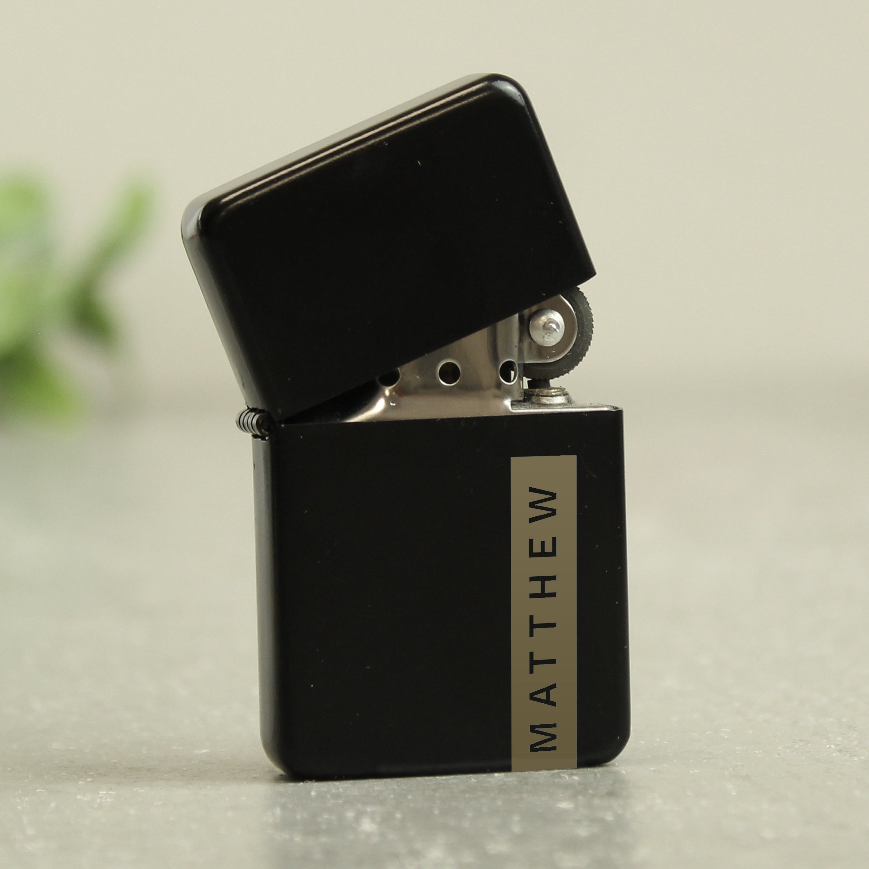 Personalised Name Only Black Lighter - Shop Smoking Accessories At Gift Moments - 1