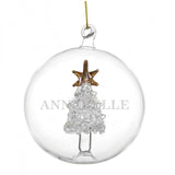 Personalised Name Only Christmas Tree Glass Baubles: 6 - Christmas Baubles By Gift Moments