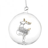 Personalised Name Only Christmas Tree Glass Baubles: 5 - Christmas Baubles By Gift Moments