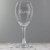 Personalised Name Only Engraved Wine Glass: 2 - Wine Glasses By Gift Moments