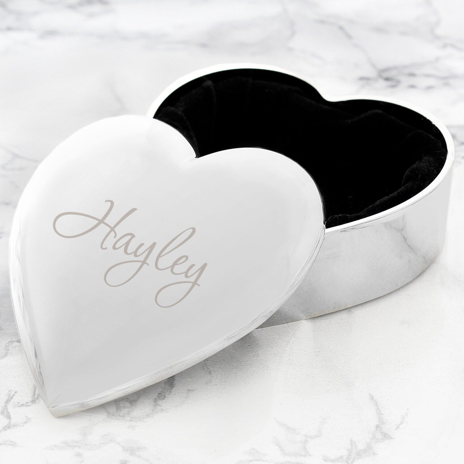 Personalised Name Only Heart Trinket Box - Shop Trinket Boxes At Gift Moments - 2