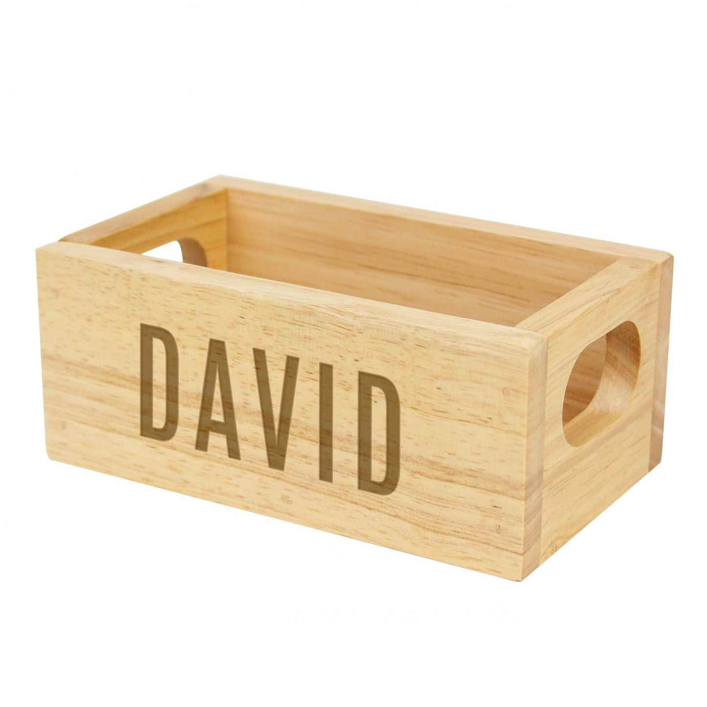 Personalised Name Only Mini Wooden Crate: 3 - Storage By Gift Moments