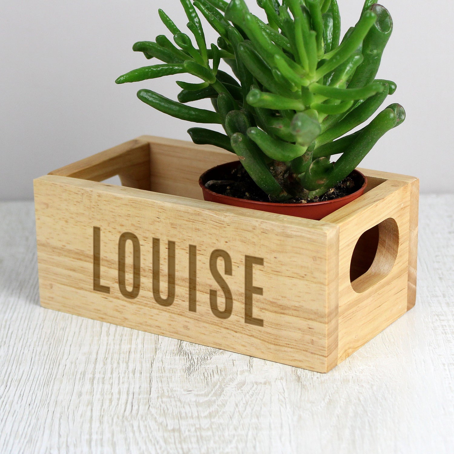 Personalised Name Only Mini Wooden Crate: 2 - Storage By Gift Moments