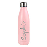 Personalised Name Only Pink Metal Insulated Drinks Bottle: 4 - Water Bottles By Gift Moments