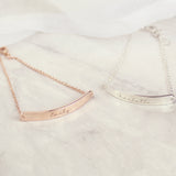 Personalised Name Only Silver Tone Bar Bracelet: 4 - Bracelets By Gift Moments
