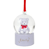 Personalised Name Only Teddy Bear Glitter Snow Globe Tree Decoration: 5 - Snow Globes By Gift Moments