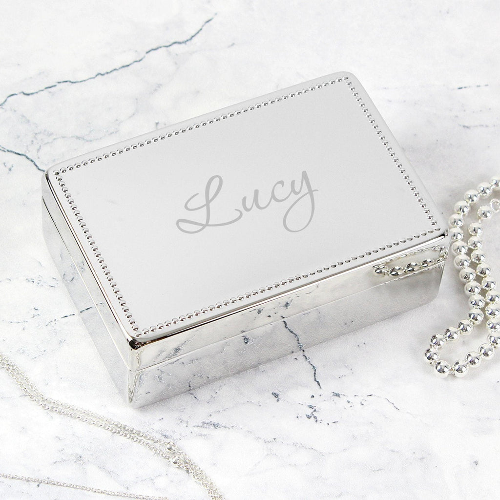 Personalised Name Rectangular Jewellery Box - Shop Jewellery Boxes At Gift Moments - 3