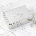 Personalised Name Rectangular Jewellery Box - Shop Jewellery Boxes At Gift Moments - 3