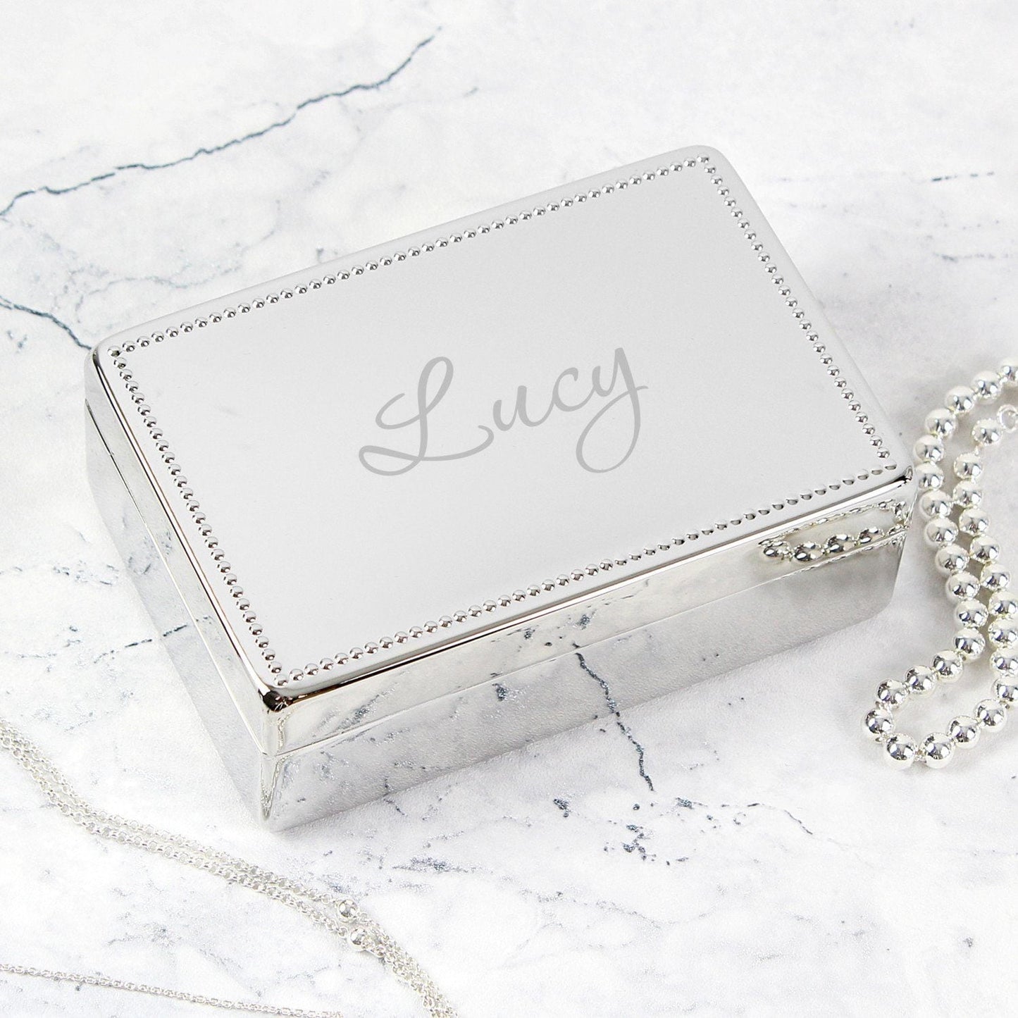 Personalised Name Rectangular Jewellery Box: 3 - Jewellery Boxes By Gift Moments