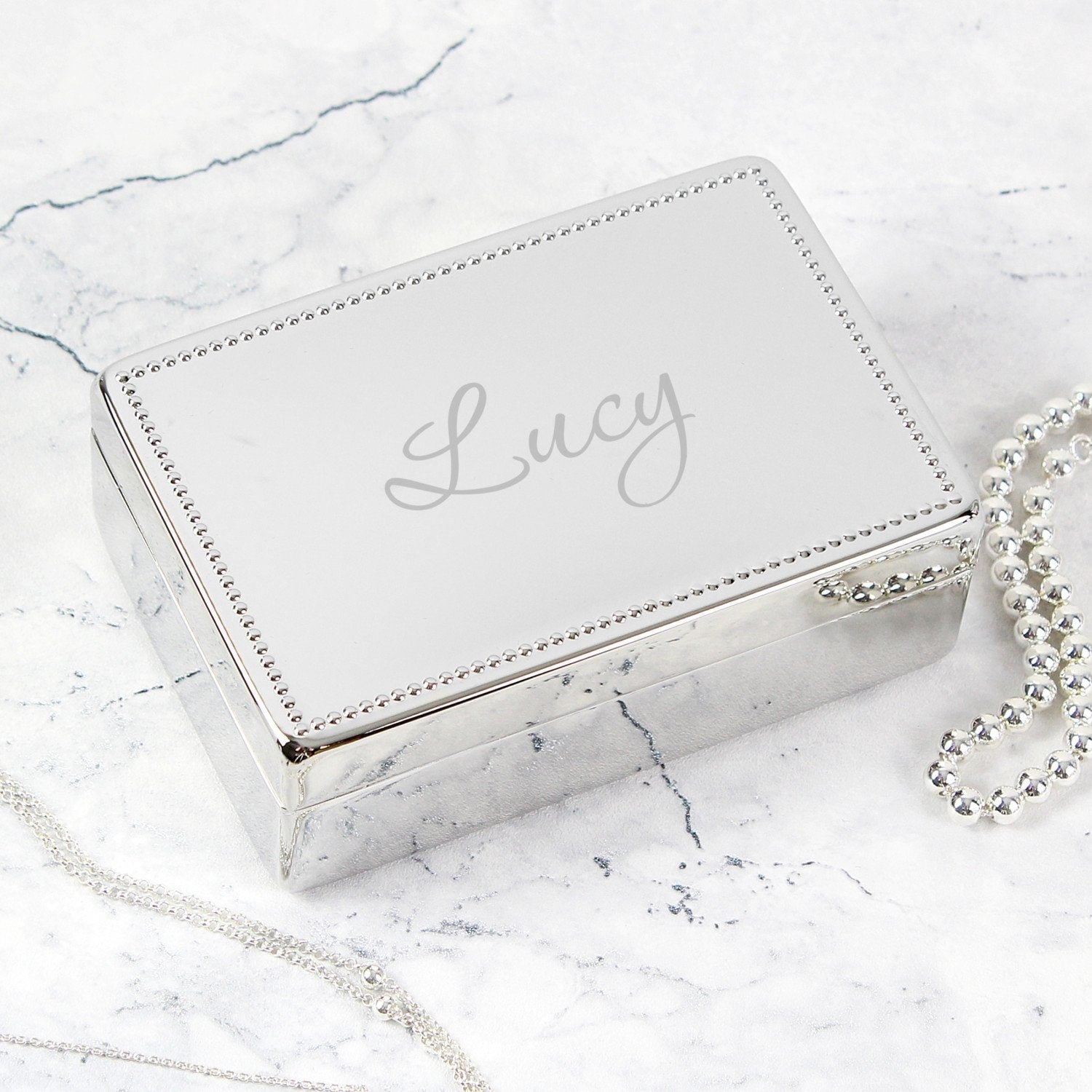 Personalised Name Rectangular Jewellery Box - Shop Jewellery Boxes At Gift Moments - 3