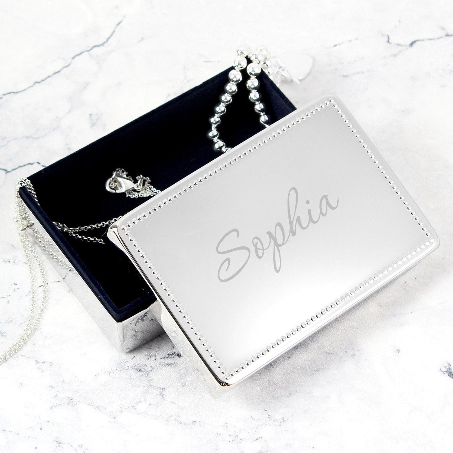Personalised Name Rectangular Jewellery Box: 2 - Jewellery Boxes By Gift Moments