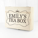 Personalised Name Tea Box Selection: 2 Charcoal Tea Boxes By Gift Moments