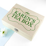 Personalised Name Tea Box Selection: 1 Green Tea Boxes By Gift Moments