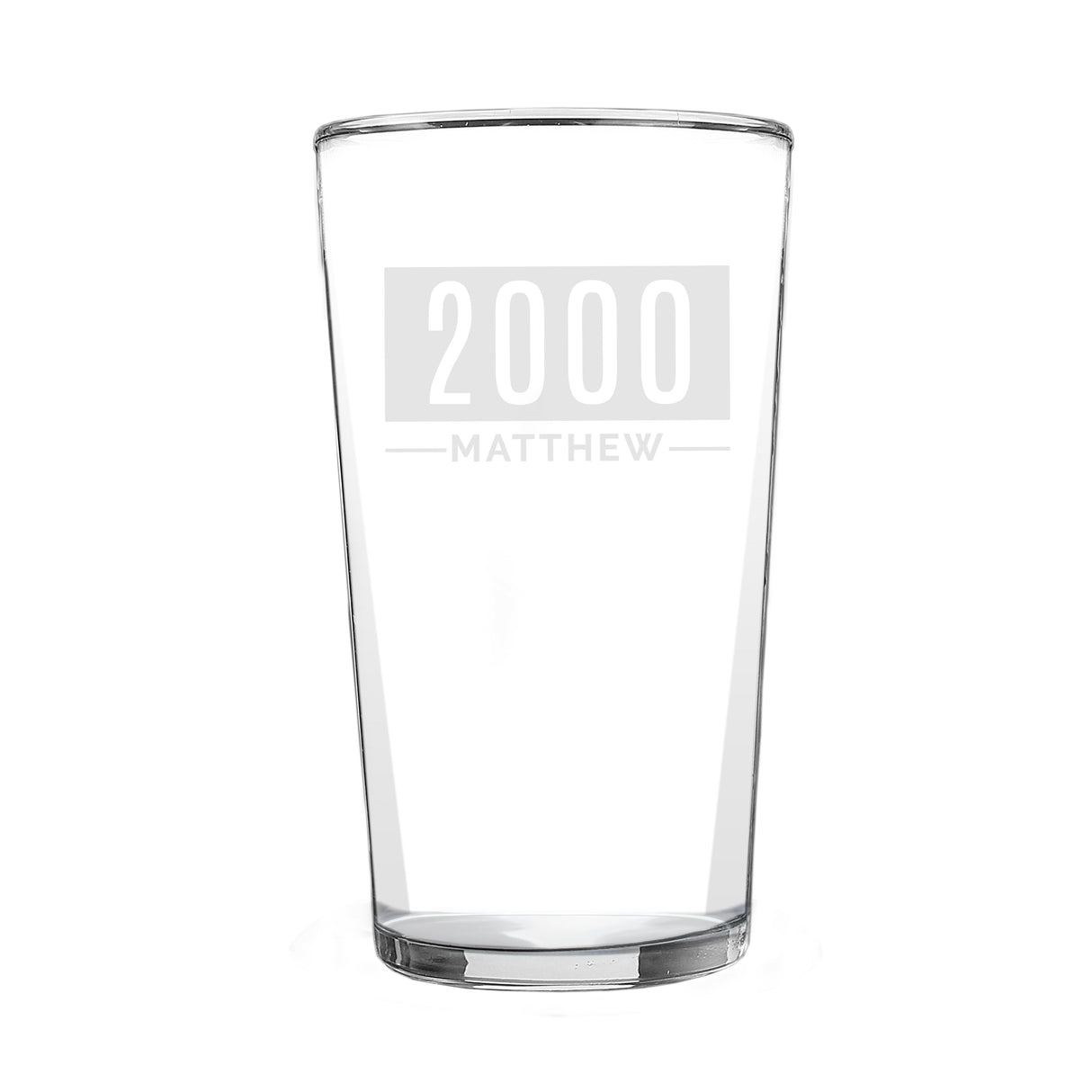 Personalised Name & Year Pint Glass: 5 - Beer Glasses By Gift Moments