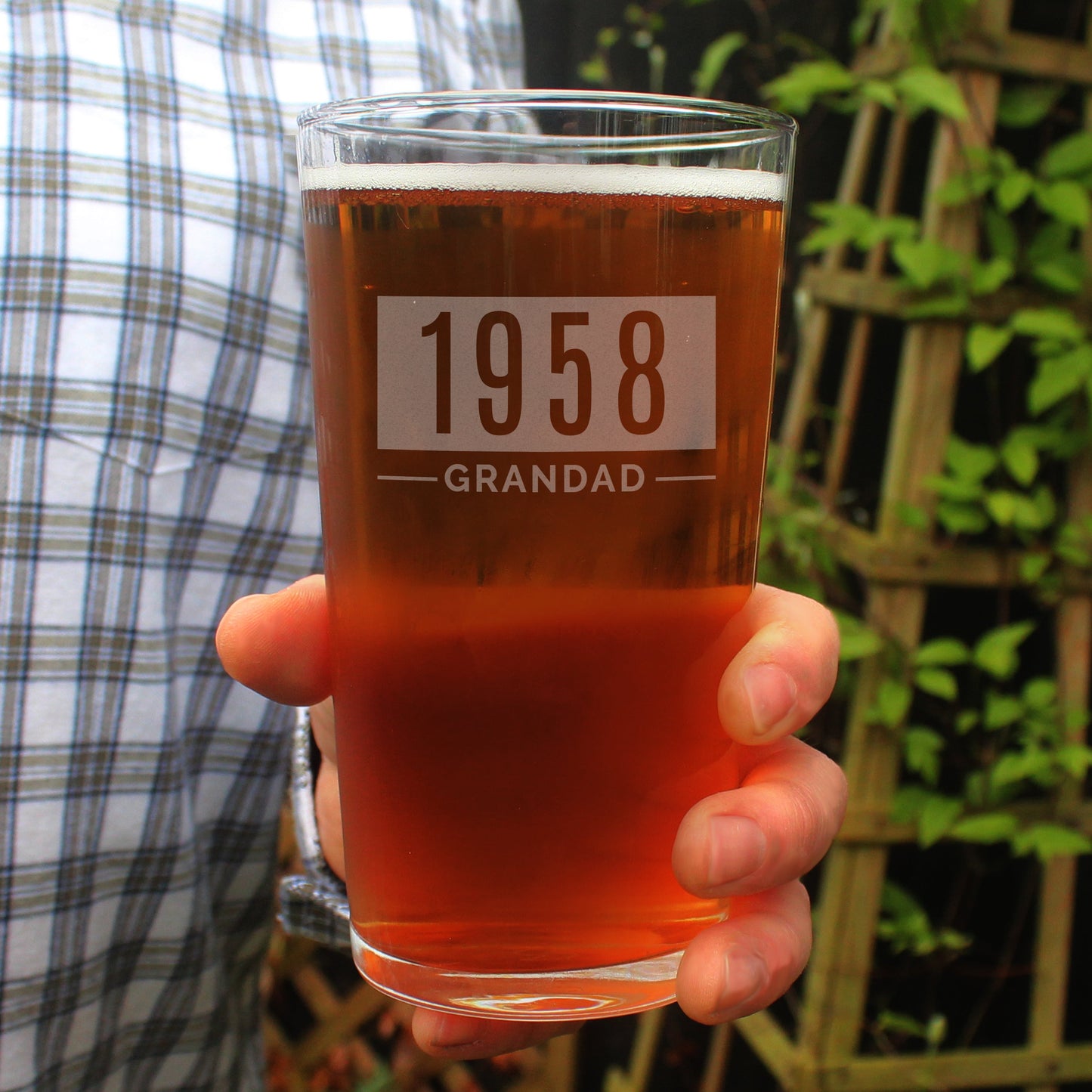 Personalised Name & Year Pint Glass: 6 - Beer Glasses By Gift Moments