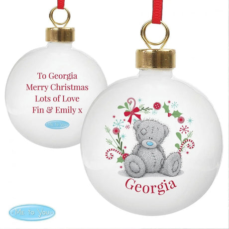 Personalised Me To You For Nan Grandma Mum Christmas Bauble: 3 - Christmas Baubles