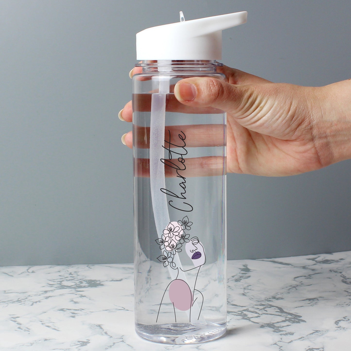 Personalised Natalia Line Art Water Bottle: 5 - Water Bottles By Gift Moments
