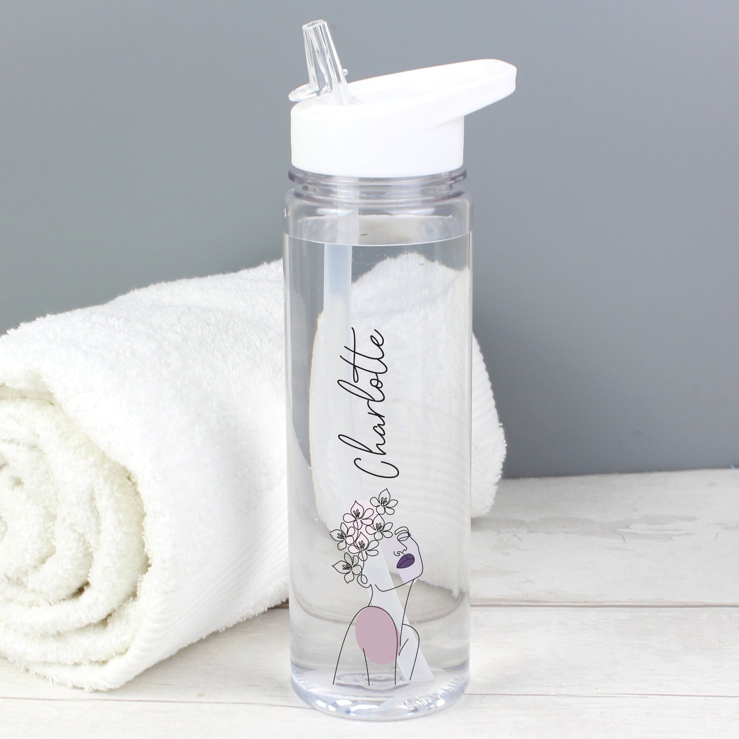 Personalised Natalia Line Art Water Bottle: 1 - Water Bottles By Gift Moments