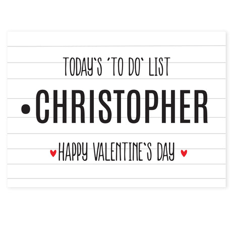 Personalised Naughty ’To Do’ List Card: 2 - Greeting Cards By Gift Moments