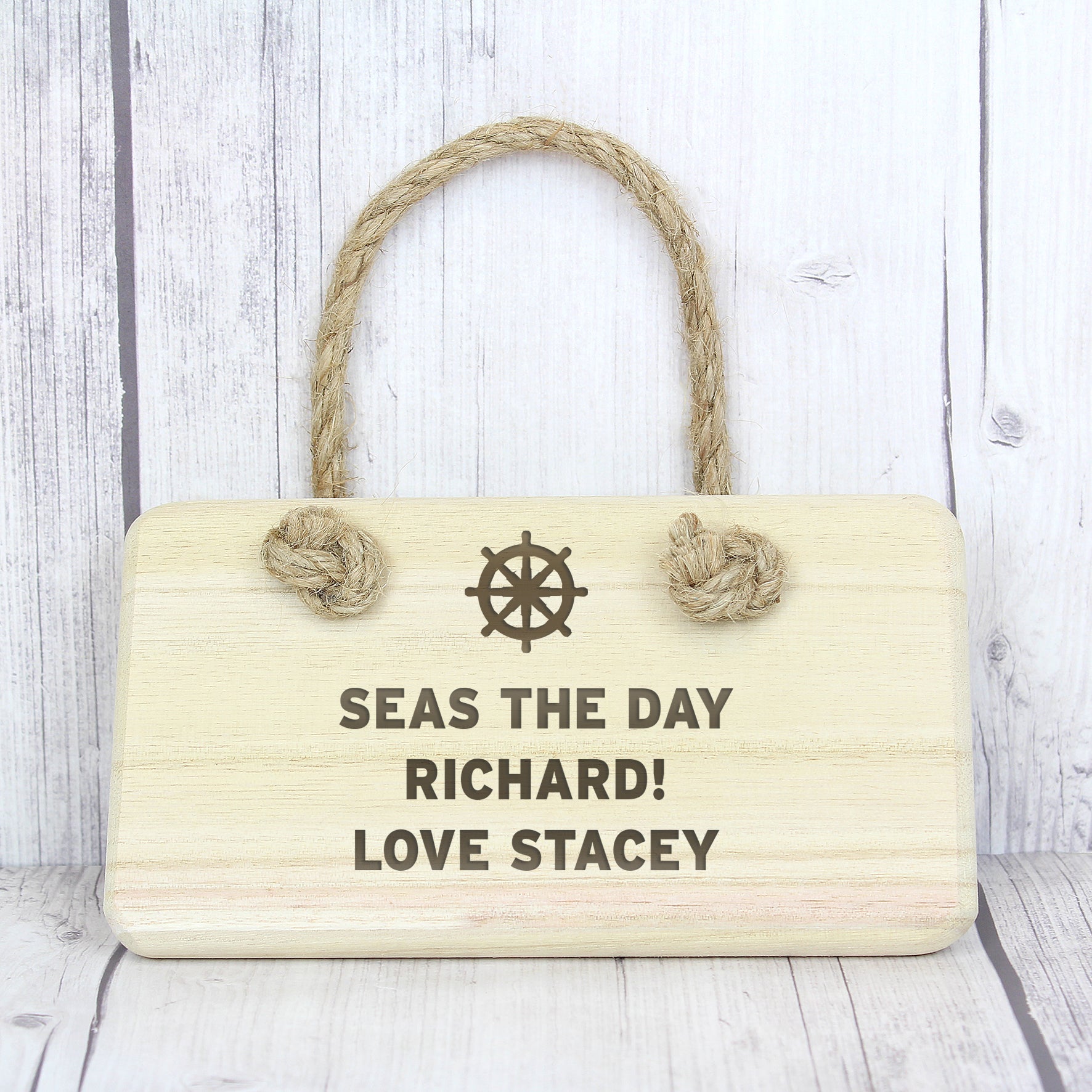 Personalised Nautical Wooden Sign: 3 - Signs & Plaques By Gift Moments