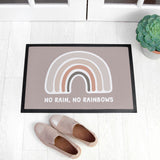 Personalised Neutral Rainbow Door Mat 40x60cm: 2 - Doormats By Gift Moments