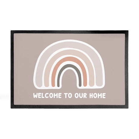 Personalised Neutral Rainbow Door Mat 40x60cm: 7 - Doormats By Gift Moments
