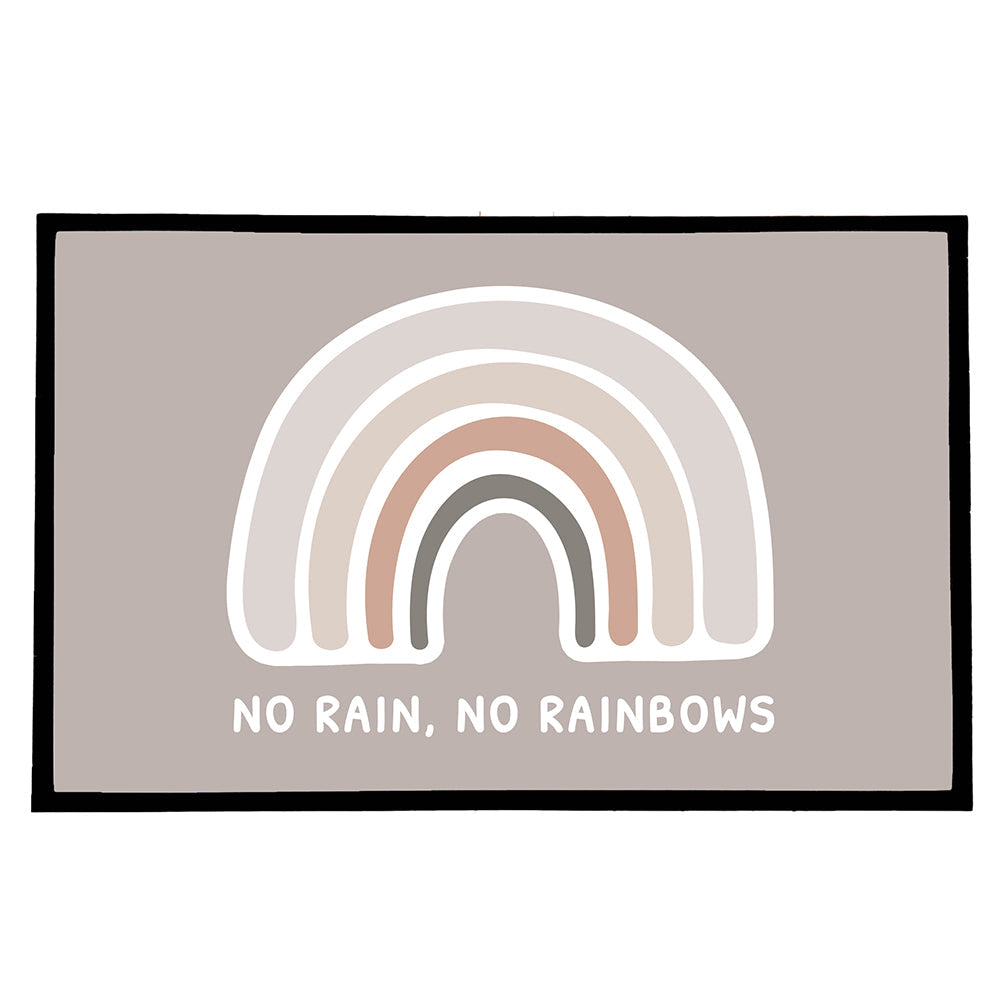 Personalised Neutral Rainbow Door Mat 40x60cm: 5 - Doormats By Gift Moments