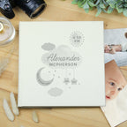 Personalised New Baby Moon & Stars Square Photo Album - Shop Photo Albums At Gift Moments - 1