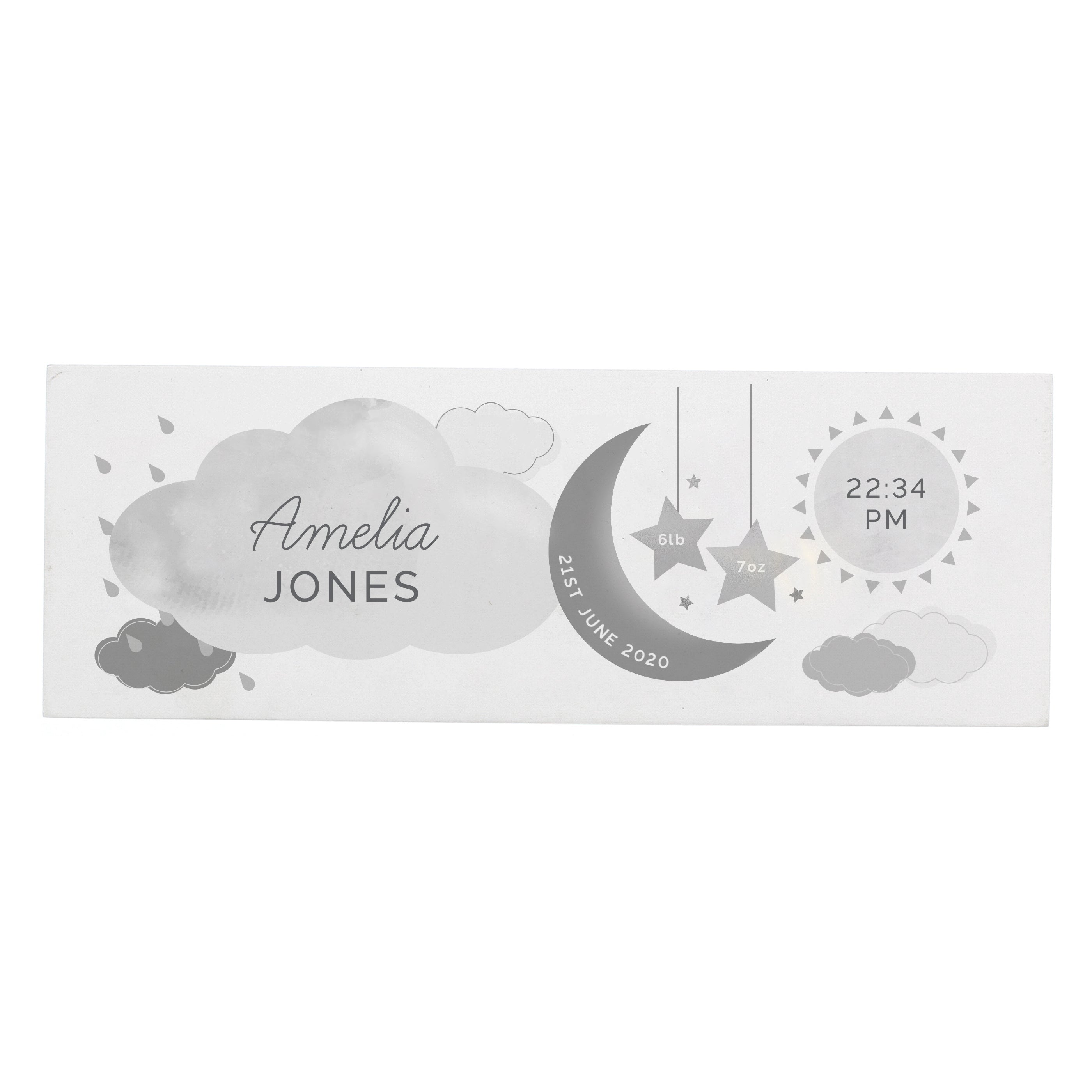 Personalised New Baby Wooden Block Nursery Sign - Shop Signs & Plaques At Gift Moments - 2