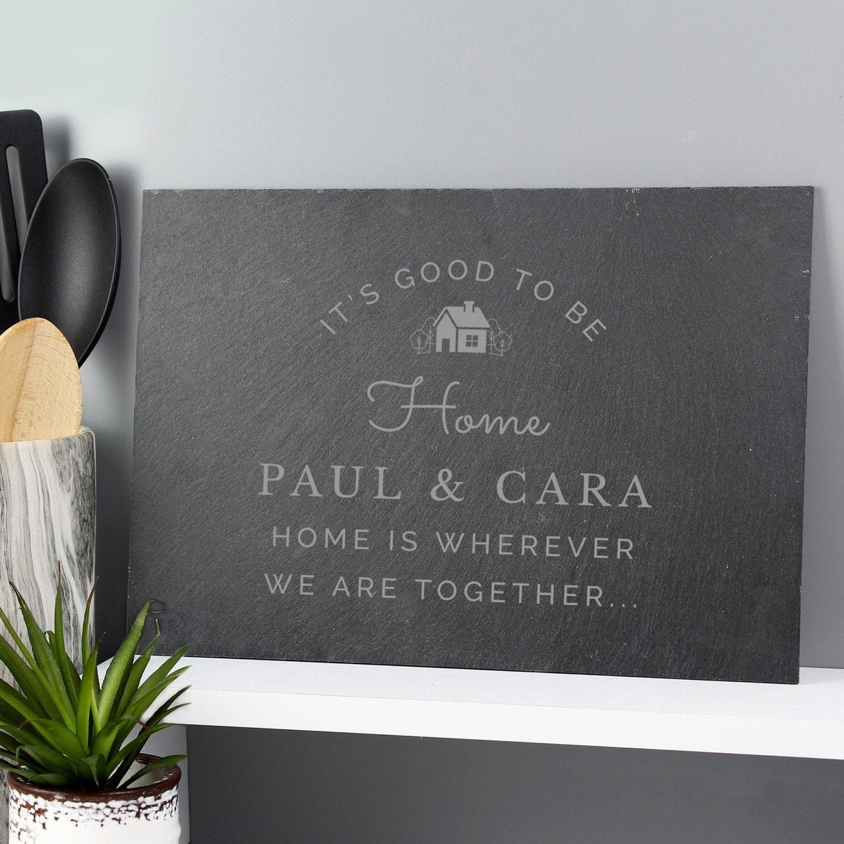 Personalised Slate Placemat for New Home: 2 - Placemats By Gift Moments