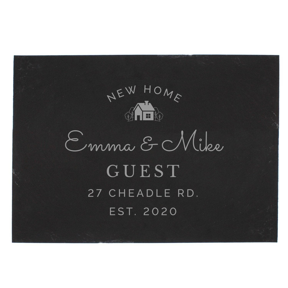 Personalised Slate Placemat for New Home: 4 - Placemats By Gift Moments