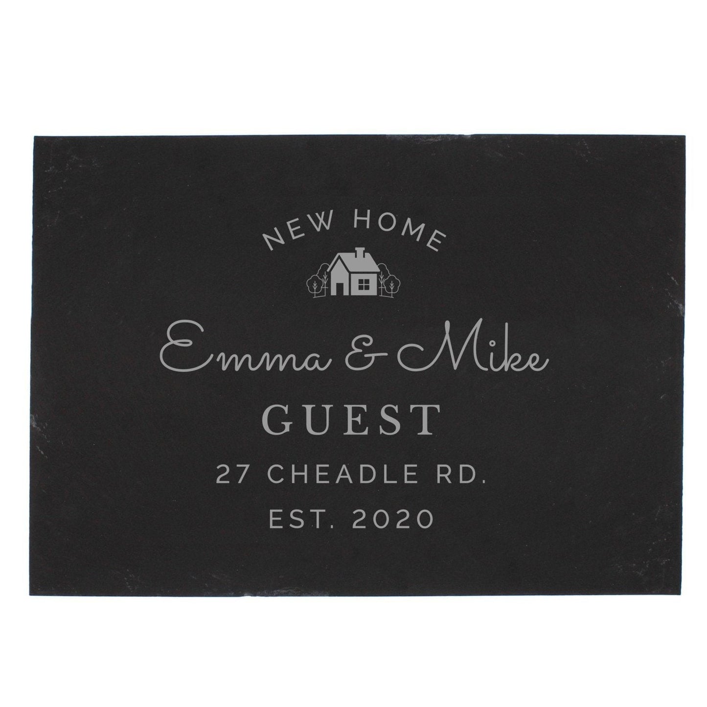 Personalised New Home Slate: 4 - Placemats By Gift Moments