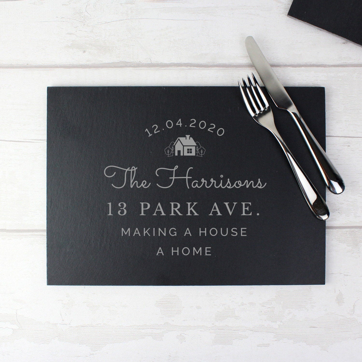 Personalised Slate Placemat for New Home: 1 - Placemats By Gift Moments