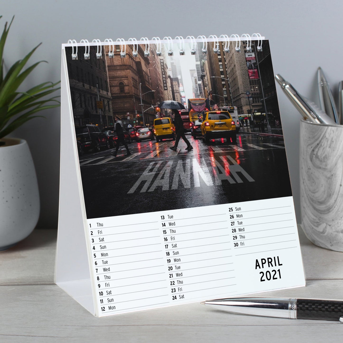 Personalised New York Desk Calendar: 2 - Calendars & Planners By Gift Moments