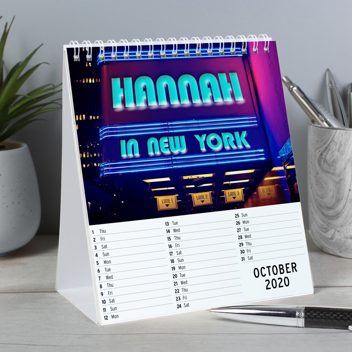 Personalised New York Desk Calendar: 3 - Calendars & Planners By Gift Moments
