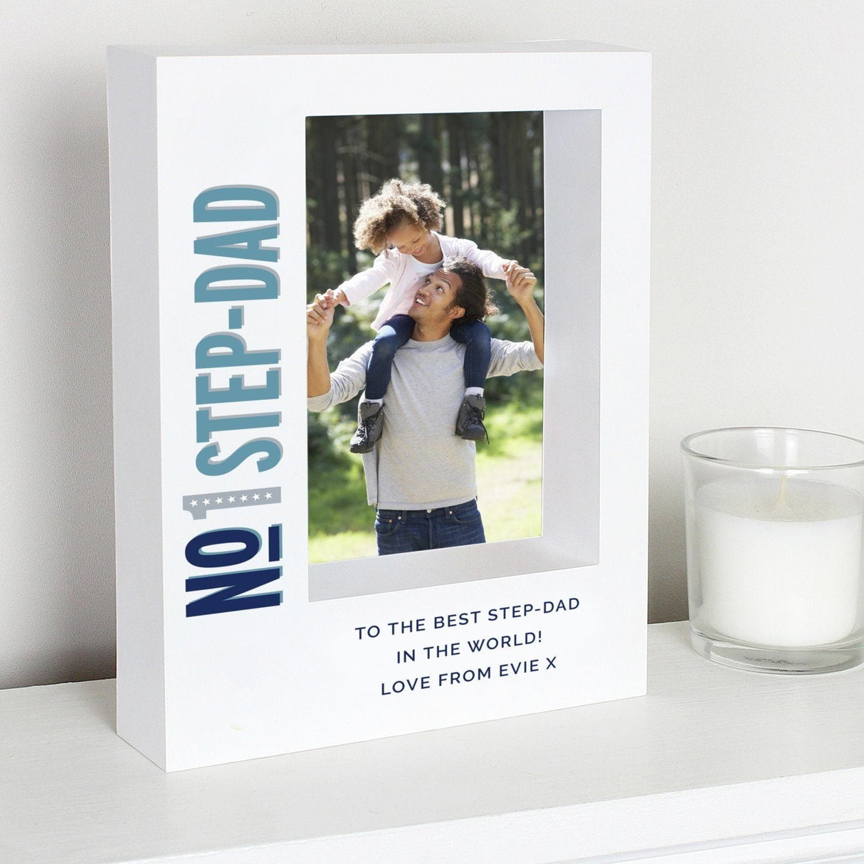 Personalised No.1 5x7 Box Photo Frame: 2 Photo Frames By Gift Moments