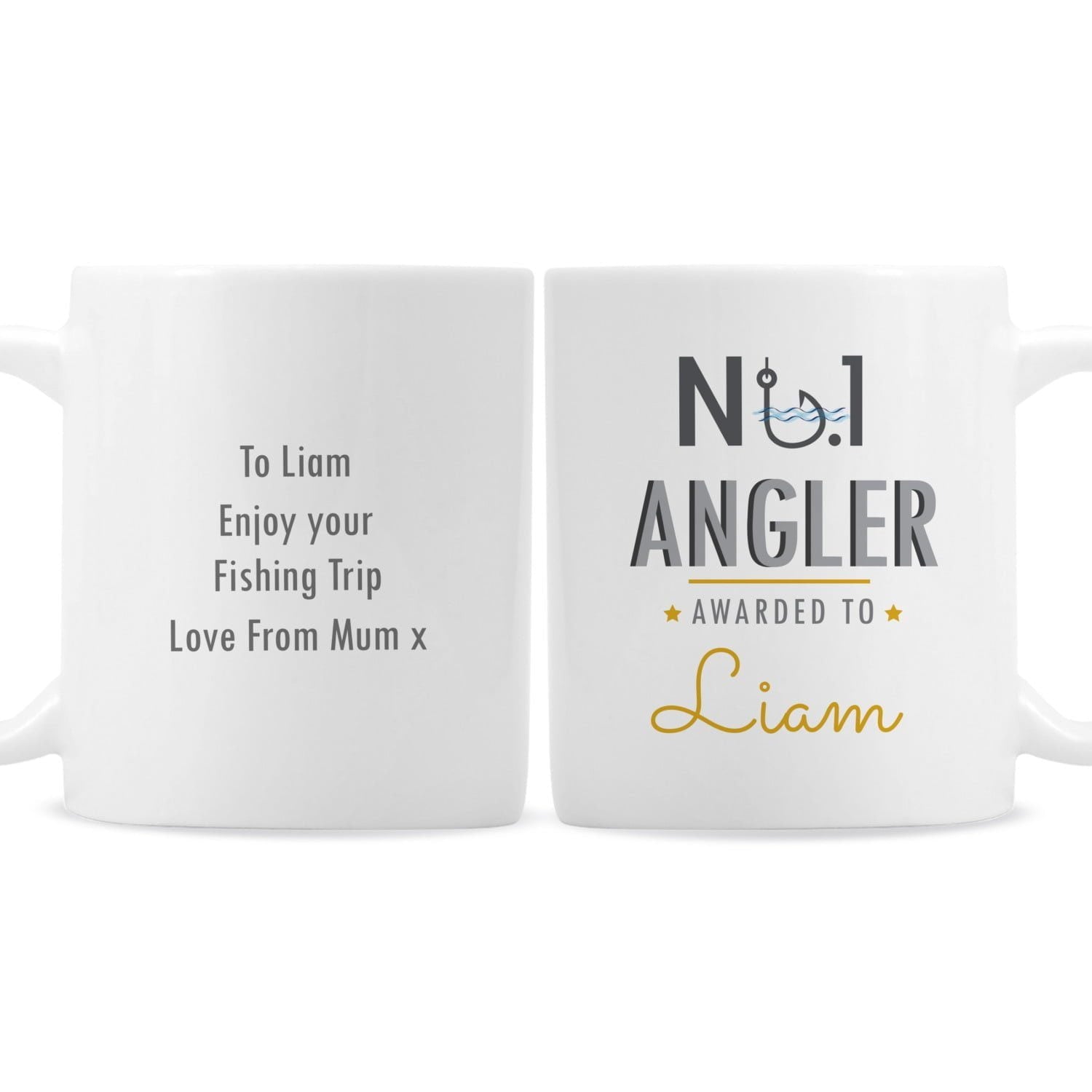 Personalised No.1 Angler Mug: 4 - Mugs By Gift Moments
