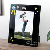 Personalised No.1 Black Glass 5x7 Frame: 1 - Photo Frames By Gift Moments
