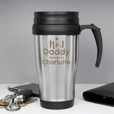 Personalised No.1 Daddy Travel Mug: 3 - Travel Mugs By Gift Moments