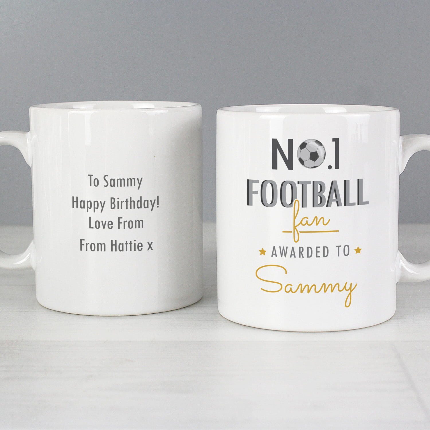 Personalised No.1 Football Fan Mug: 3 - Mugs By Gift Moments