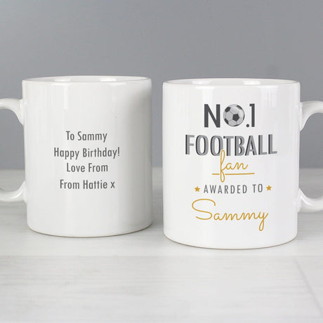 Personalised No.1 Football Fan Mug: 3 - Mugs By Gift Moments